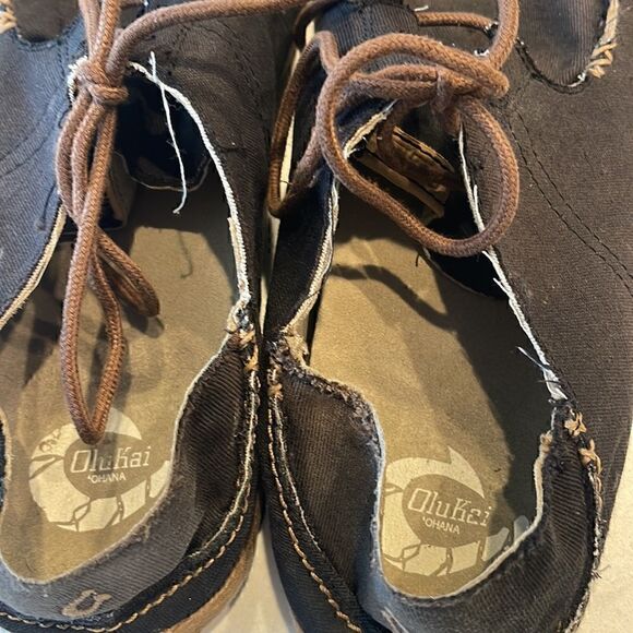 Olukai men’s shoes size 11, brown/tan, ohana lace up, textile upper great soles. main image 5